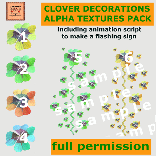 Clover decorations - Alpha textures pack