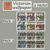 Victorian wallpaper Fleur - 2 texture packs