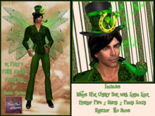 St Patty's "FINN FAIRY FOREVER" wTop Hat + Green Smoke PIPE ~ Resizer