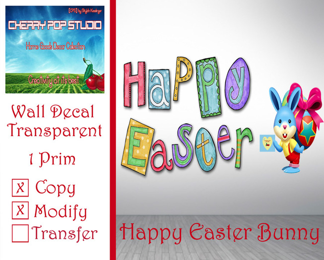 [CPS] Happy Easter Bunny Decal