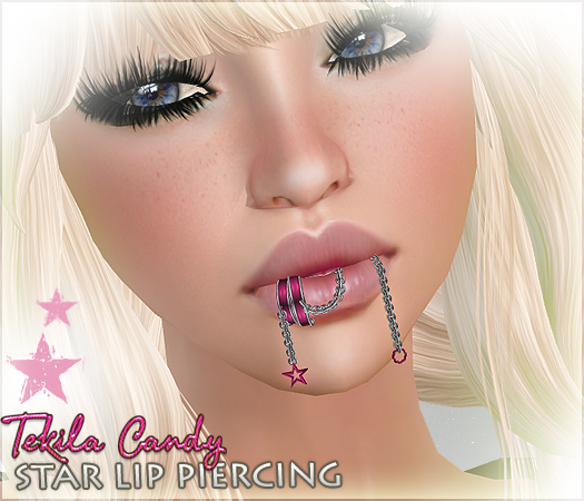 *TC* Star Lip Ring - Piercing Pink