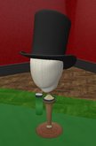 Charcoal black Top Hat Tall