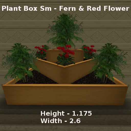Plant Box 6 Prim - Ferns & Red Flowers Sm