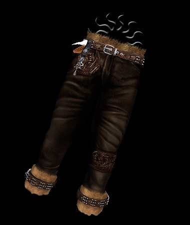 :sey Carving leather pants*brown