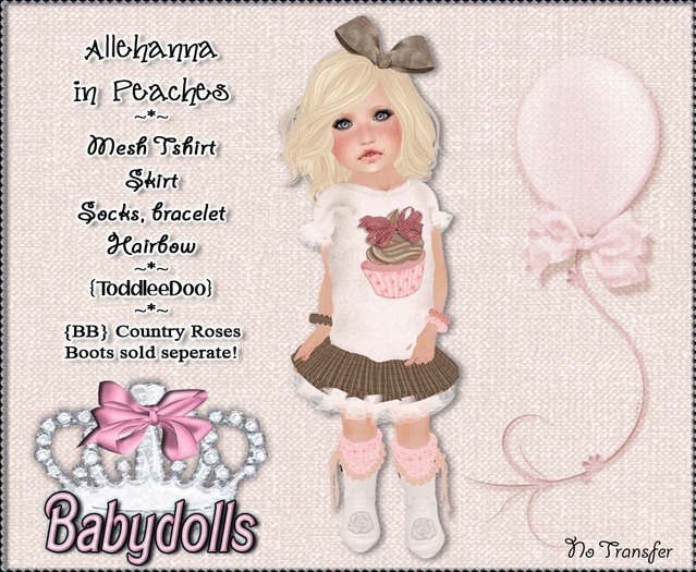 {BBT} Allehanna in peaches - Toddleedoo Outfit