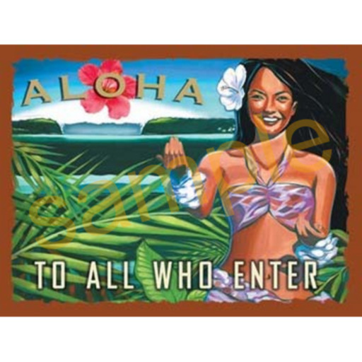 ALOHA SURF POSTER SIGN  very cool
