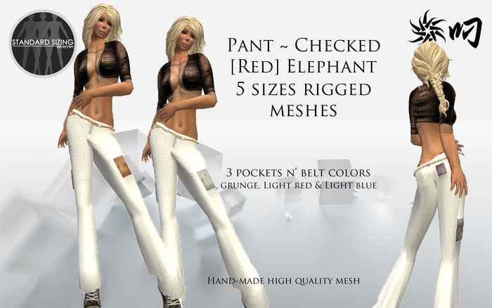 =Melo= Checked [white] elephant