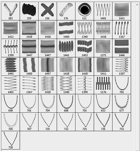 50 Stitiching brushes