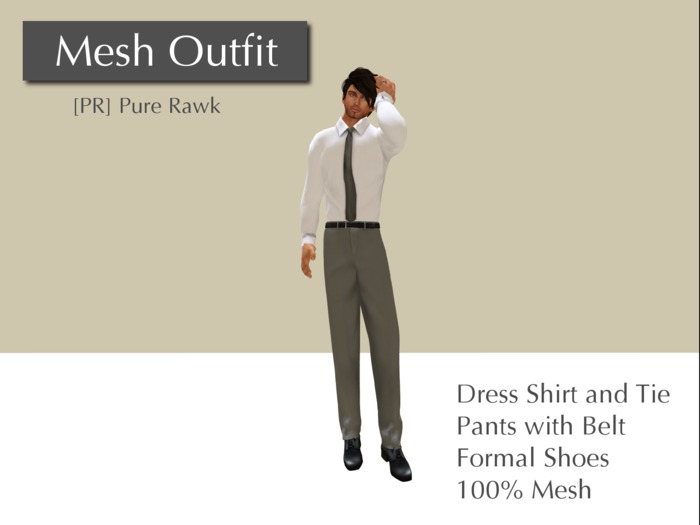 [PR] Mesh Business Suit - Grey  (Boxed)