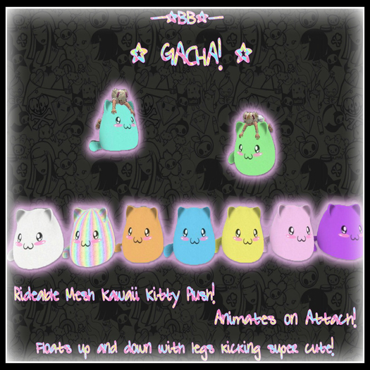 ~*BB*~ Kawaii Kitty Mesh Rideable (Cyan)BOXED
