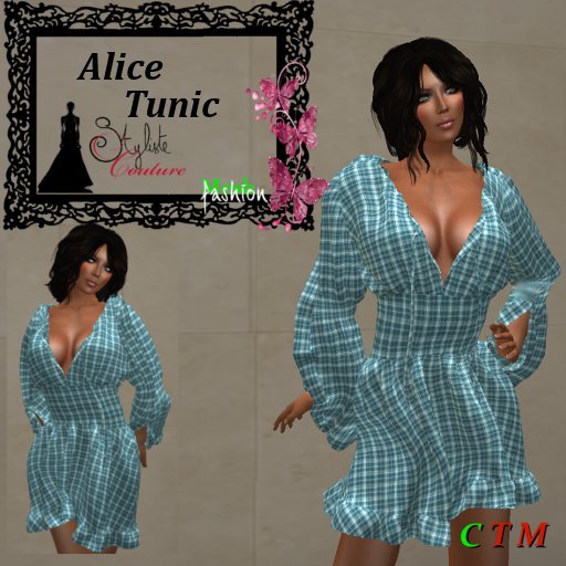 Alice Retroplaid bleu