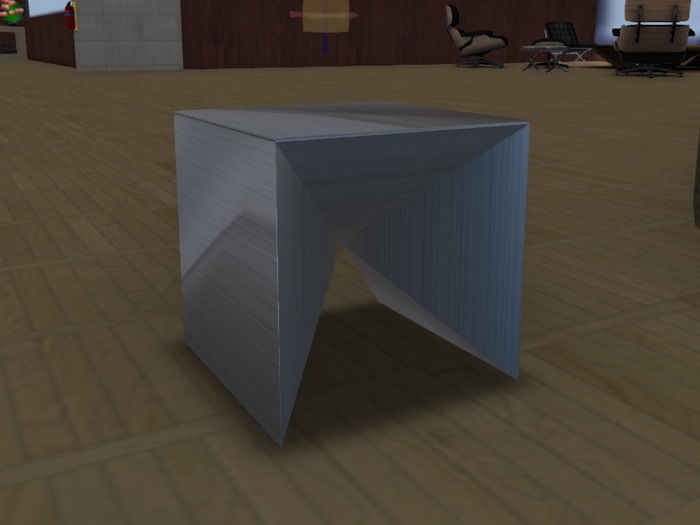 Ultra Modern Brushed Metal Stool with Shadow