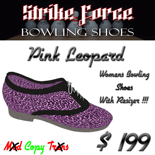 Bowling Shoes Pink Leopard