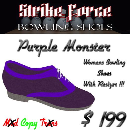 Bowling Shoes Purple Monster
