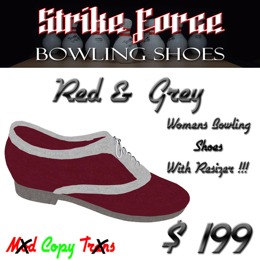 Bowling Shoes Red & Grey
