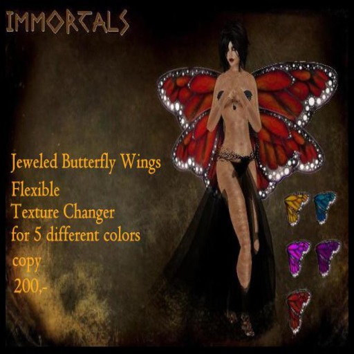 IMMORTALS JEWELED BUTTERFLY WINGS