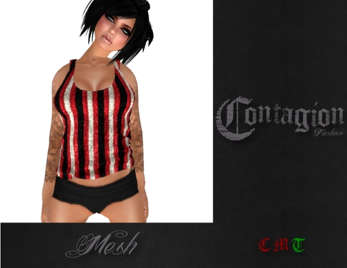 !*C*! Glitter Striped Long Tank