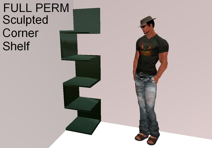 Full Perm Sculpted Corner Shelf