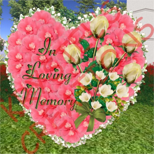 W30 In Loving Memory White Roses Heart Wreath (Rezz Me)