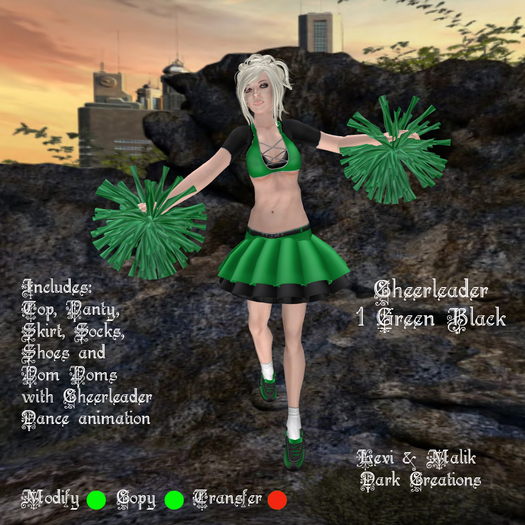 Cheerleader 1 Green Black