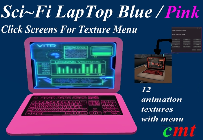 Sci~Fi LapTop Blue / Pink 