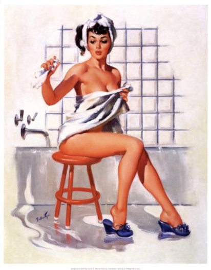 Pin Up Girl Stool Piegon