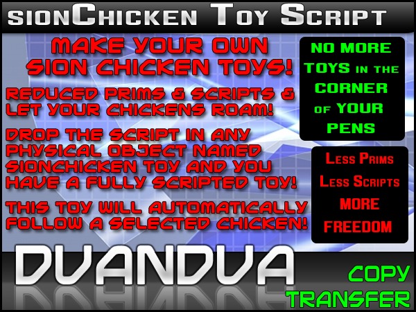 Dvandva Toy Script - the best toy for sionChickens