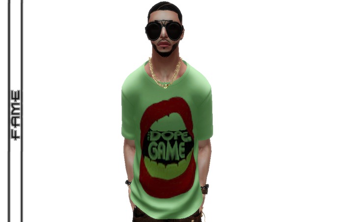 ---::[[F A M E]]::---[DopeGame]Mint-MeshTee-Men