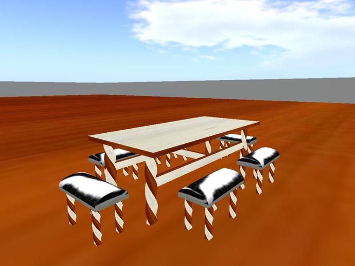 Table 6 with benches