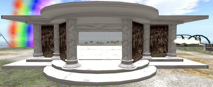 Marble Roman Pavilion with Friezes