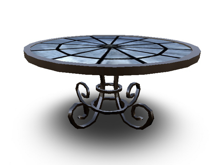 WROUGHT IRON TABLE Mesh FULL PERMISSION low prim