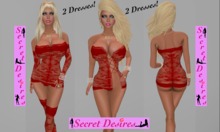 !Secret Desires! Daring Lace Dress - Red