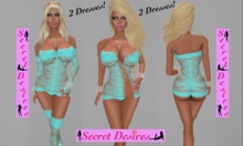 !Secret Desires! Daring Lace Dress - Teal Blue