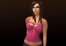 [CURVE] Fushia Hole Tube Top