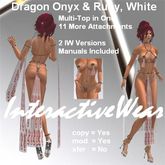 Dragon White - onyx&ruby. 