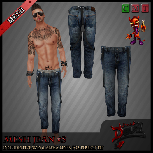 ..::Drunk Devil ::.. ~ Blue ~ MESH Jean#5