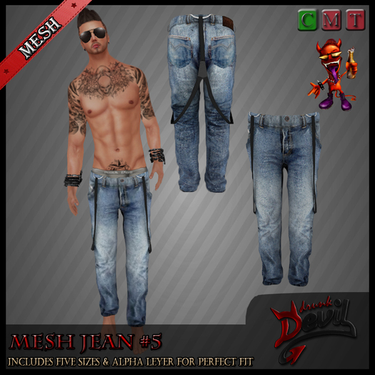 ..::Drunk Devil ::.. ~ Light Blue ~ MESH Jean#5