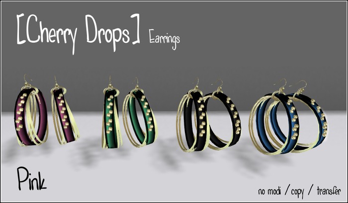 [Cherry Drops]  TYRON EARRINGS PINK  *wear to unpack*