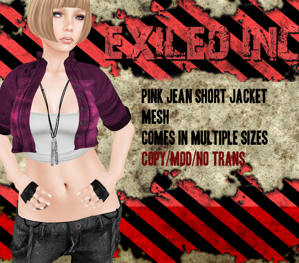 [Exiled Inc.] Pink Short Jacket [MESH]