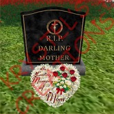 GR16 In Loving Memory of Mom Heart on Headstone (Rezz Me)