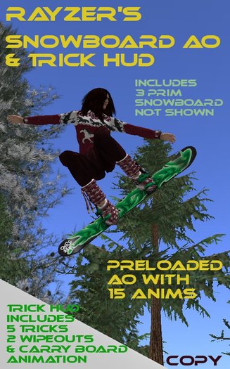 Rayzer's Snowboard AO & Trick Hud  Boxed