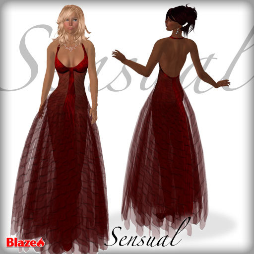 Blaze* Sensual Gown - Silk Red (copy/mod)