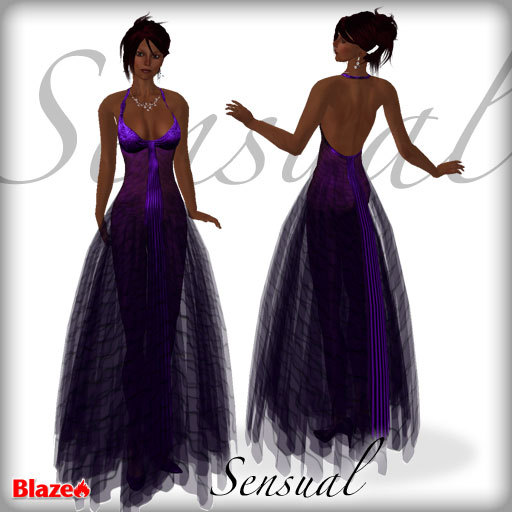 Blaze* Sensual Gown - Silk Purple (copy/mod)