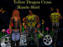 Dragon Cross Muscle Shirt Yellow