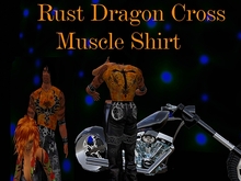 Dragon Cross Muscle Shirt Rust