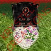 GR17 In Loving Memory Darling Brother Headstone Wreath(Rezz Me)