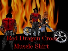 Dragon Cross Muscle Shirt Red