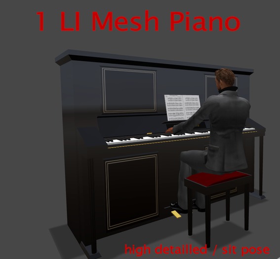 Upright Piano Black
