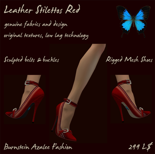 Leather Stilettos B - Red