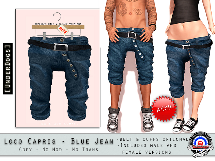 [UD] Loco Capri- Blue Jean (Bag)